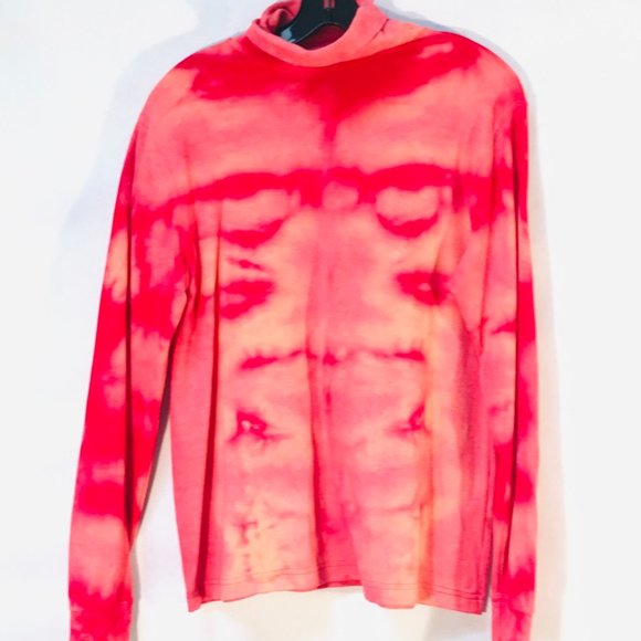 Lands' End Tops - Lands End Acid Wash Red TurtleNeck Top Medium